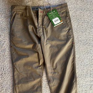 Toad&Co Mission Ridge Men's Pants, Chino-style, Regular Fit, 33x32, Tan color